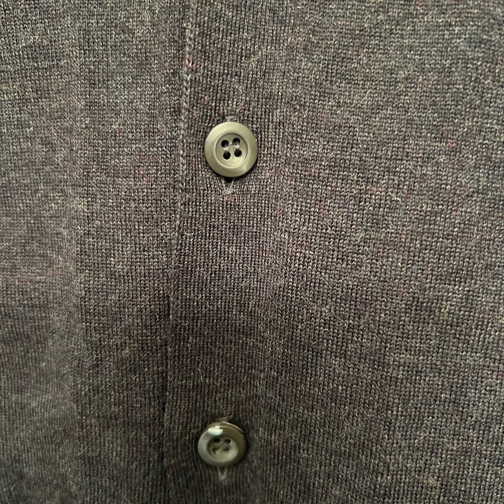 Prada Charcoal grey wool Cardigan Sweater V-Neck Made in Italy size 44 - Picture 3 of 9